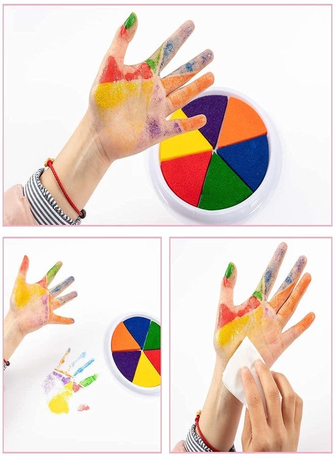 53 Arts 6 Colors Ink Pads- Stamp DIY Finger Color-Painting Craft Cardmaking DIY Ink Pad for Kids Montessori Drawing Learning Education ToysSet of 4 - Image 4